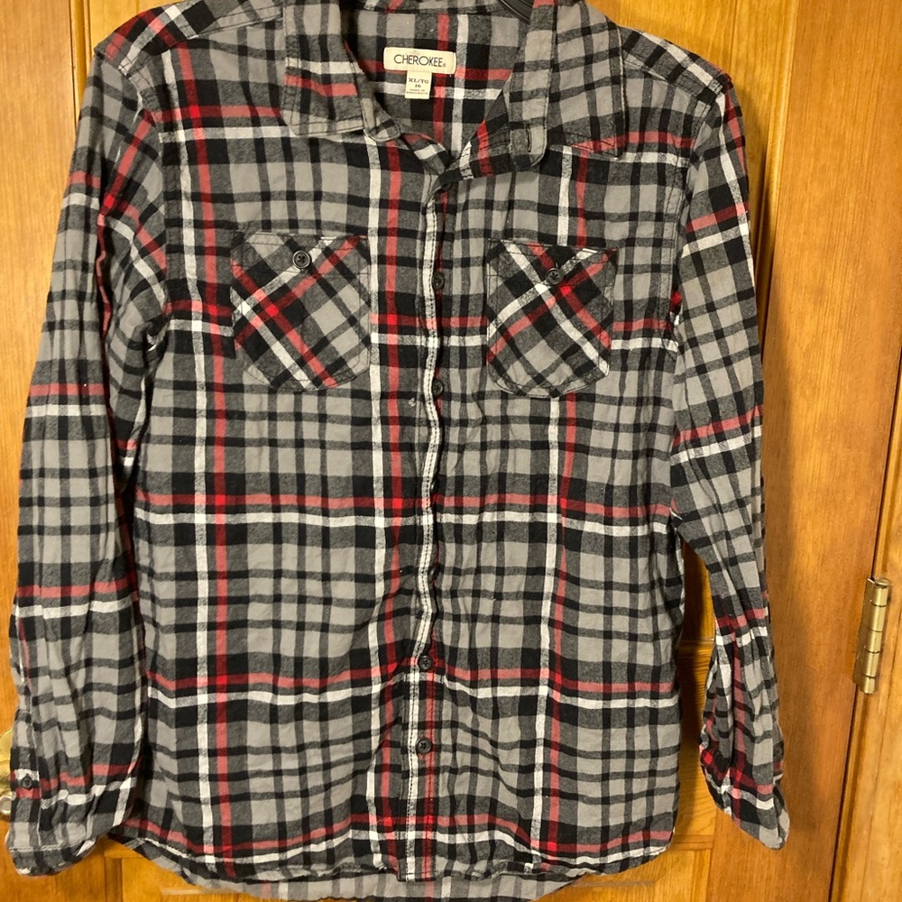 Flannel button down shirt 14/16 xl
